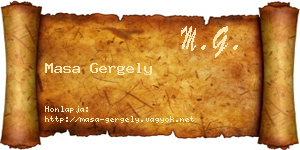 Masa Gergely névjegykártya